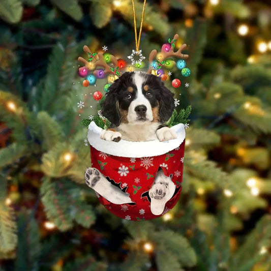 Bernese Mountain Christmas Tree Pendant Cute Puppy Resin Acrylic - mlgcustom