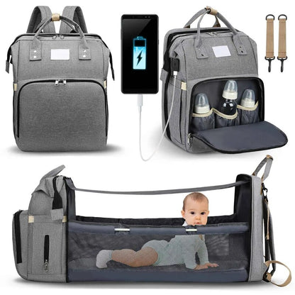 3 in 1 Diaper Bag Backpack - Waterproof - Portable Outdoor Travel Rucksack - mlgcustom