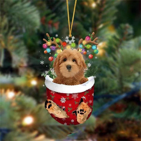 Goldendoodle Christmas Tree Pendant Cute Puppy Resin Acrylic - mlgcustom