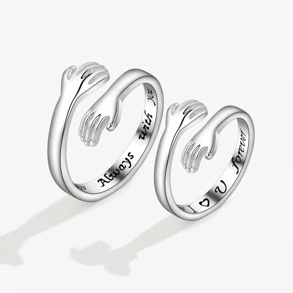 Adjustable Hug Rings For Women - Silver or Gold - mlgcustom